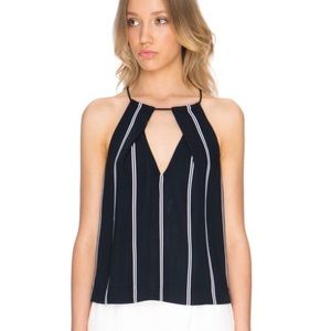 Finders Keepers Every Chance Top Black/White Sz Sm